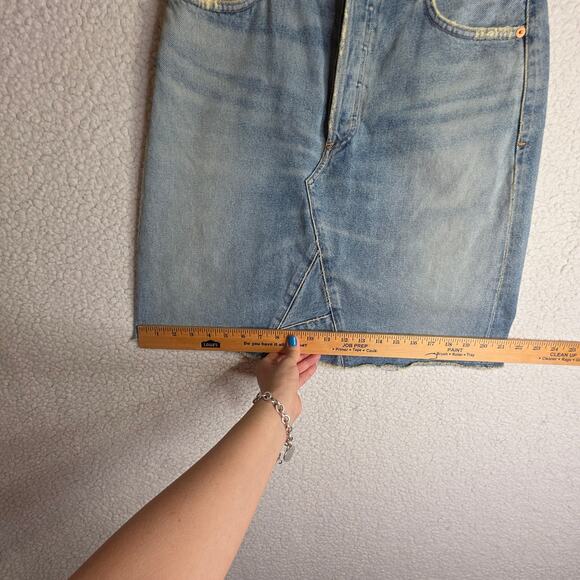 Citizens of Humanity Sz28 Vintage Denim Distressed washed grunge A line skirts - Picture 6 of 16